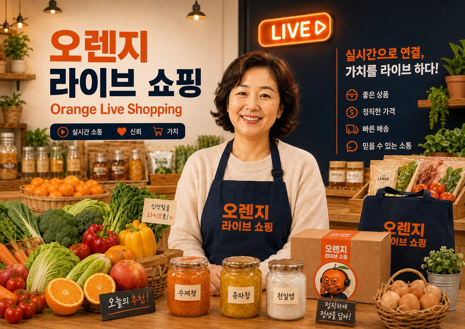 신선식품 셀러의 라이브 방송